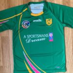 O'Neills Toomevara Camogie Home Jersey Green/Amber Pink - Image 2