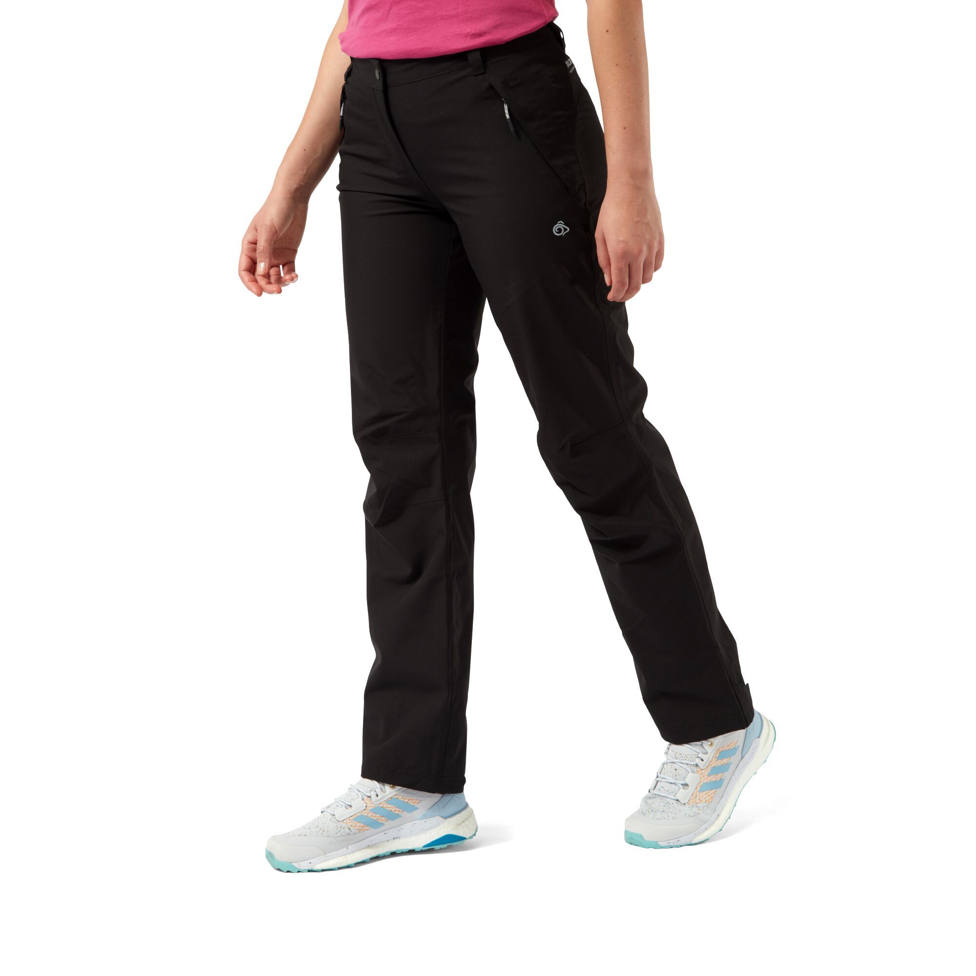 Craghoppers Airedale Waterproof Walking Trousers (Reg/Short/Long) Black ( Ladies)