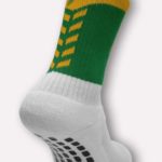 Bourke Miniz Anti-Slip GAA Midi Socks Green/Amber (Kids / Adults) - Image 2