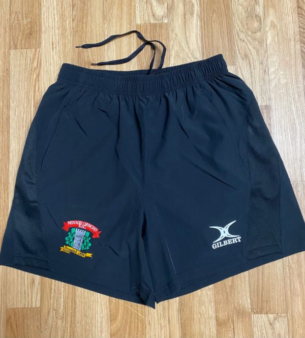 Gilbert Nenagh Ormond Rugby RFC Leisure Shorts Black (Kids / Adults)