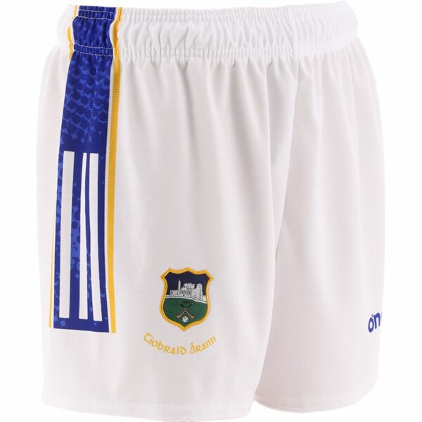 Tipperary GAA O'Neills Official 2024 Home Shorts  White / Royal  / Amber (Kids / Adults)