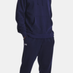 Under Armour Rival Fleece Jogger Pants Cuffed Hem Navy (Men’s) - Image 4