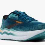 Brooks Ghost Max 2 Running Show (Wide Fit) Moroccan Blue/Aqua/Orange Pop (Men's) - Image 4