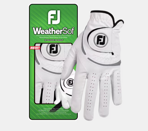 Footjoy WeatherSof®  Left Hand Golf Glove  White/Grey (Men's)