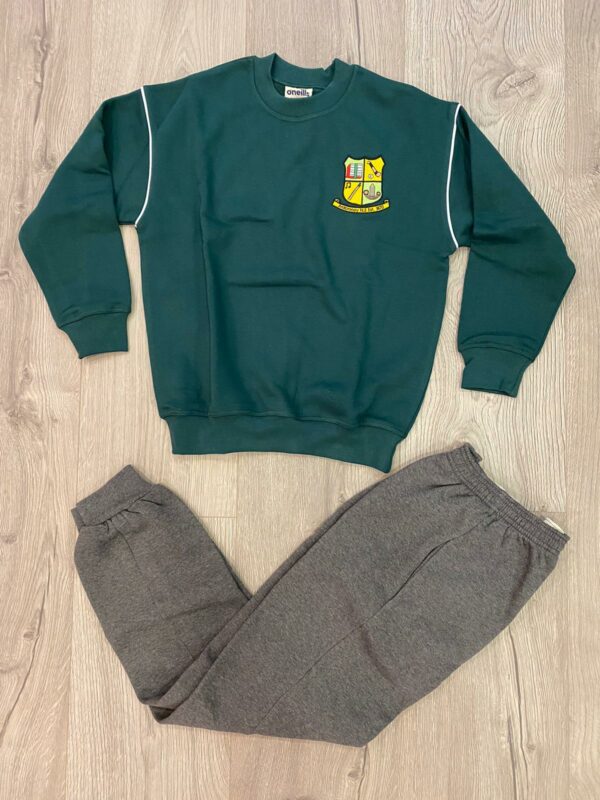 O'Neills Ardcroney N.S. Uniform – Green/Grey Track Suit (Top and Bottom)