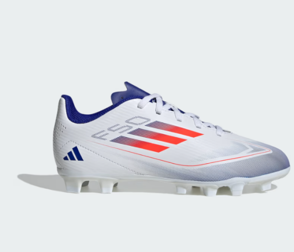 adidas F50 Club FXG  Football Boots Cloud White / Solar Red / Lucid Blue (Kids)