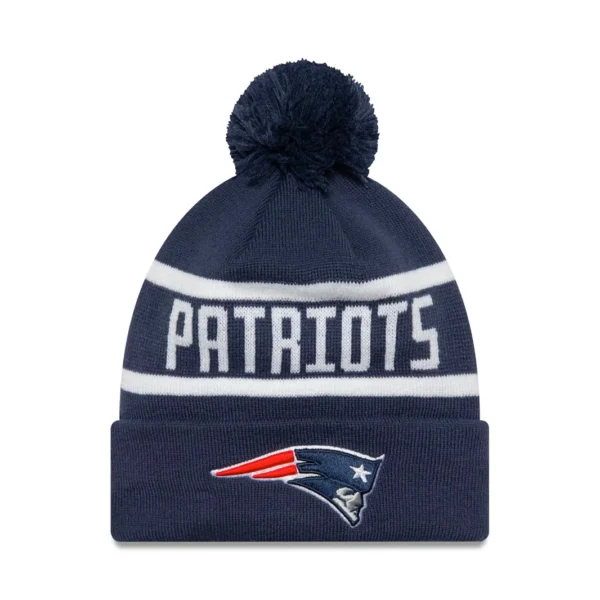 NFL New England Patriots Jake Knit Beanie Hat  Navy/White