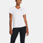 Under Armour UA Tech™ V Neck Tee Shirt White (Women's) - Image 5