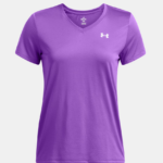 Under Armour UA Tech™ V Neck Tee Shirt Purple (Women's) - Image 2