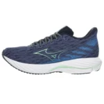 Mizuno Wave Rider 28 Running Shoe Vintage Indigo/NeoMint/FrontBlue (Men's) - Image 3