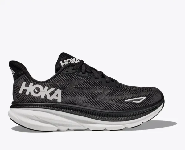 HOKA Clifton 9 Running Shoe Black/White (Men's)