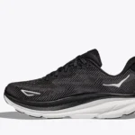 HOKA Clifton 9 Running Shoe Black/White (Men's) - Image 2