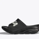 HOKA Ora Athletic Slide Black/White (Unisex) - Image 2