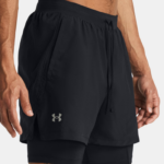 Under Armour UA Launch 5" 2-IN-1 Shorts   Black (Men's) - Image 3