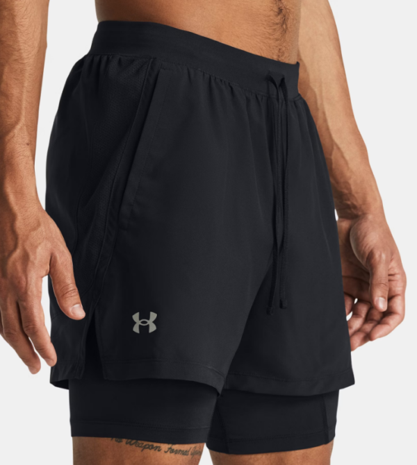 Under Armour UA Launch 5" 2-IN-1 Shorts   Black (Men's)