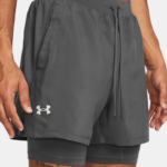 Under Armour UA Launch 5" 2-IN-1 Shorts Grey (Men's) - Image 2