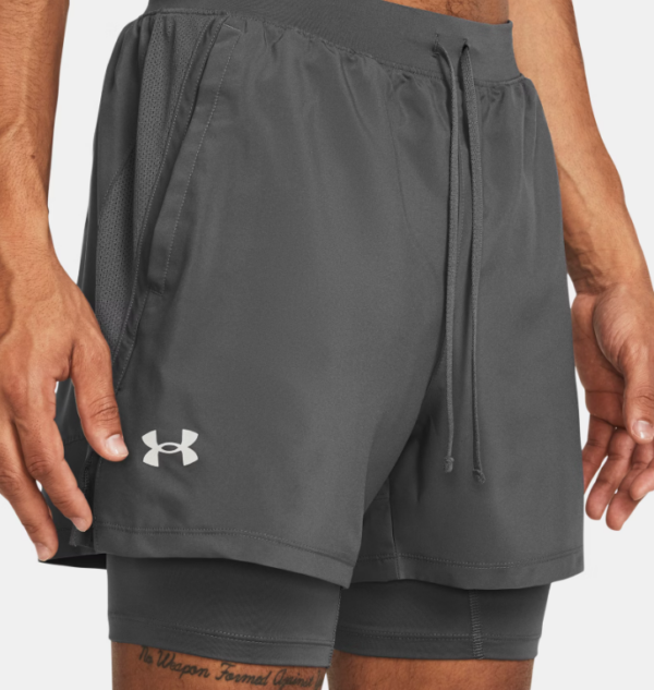 Under Armour UA Launch 5" 2-IN-1 Shorts Grey (Men's)