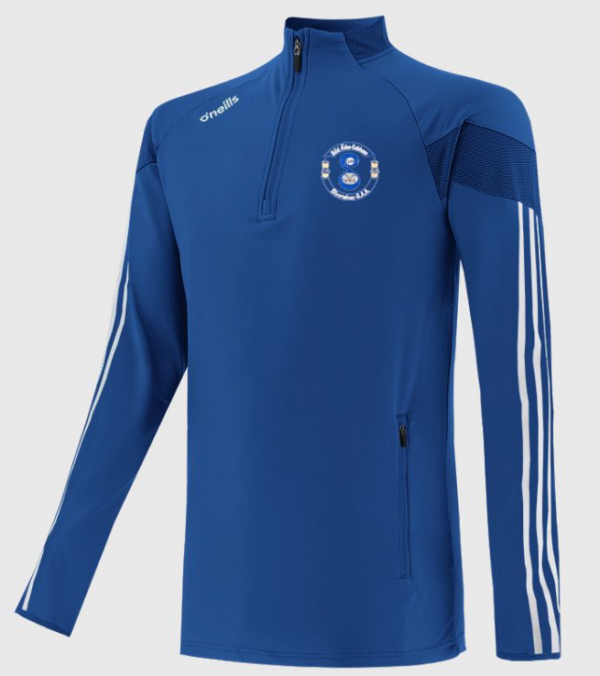 O'Neills Silvermines GAA Tour Brushed Half Zip Top Royal/White (Kids/Adults)