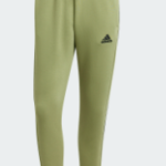 adidas Essentials Fleece 3-Stripes Tapered Cuff Joggers Green/Black (Men's) - Image 2