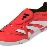 adidas Predator League Fold-Over Tongue Firm/Multi-Ground Football Boots Lucid Red/White/Black (Adults) - Image 9