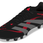 adidas Predator Club Firm Ground/Multi Ground Football Boot Black/Red (Adults) - Image 3