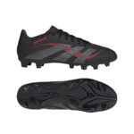 adidas Predator Club Firm Ground/Multi Ground Football Boot Black/Red (Adults) - Image 2