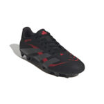 adidas Predator Club Firm Ground/Multi Ground Football Boot Core Black / Grey Four / Lucid Red  (Adults) - Image 8