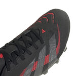 adidas Predator Club Firm Ground/Multi Ground Football Boot Black/Red (Adults) - Image 6