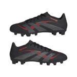 adidas Predator Club Firm Ground/Multi Ground Football Boot Core Black / Grey Four / Lucid Red  (Adults) - Image 4