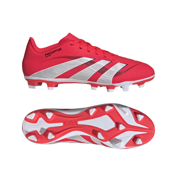 adidas Predator Club Firm Ground/Multi Ground Football Boot Lucid Red/White Black (Adults sizes 7 -13)