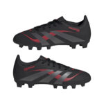 Adidas Predator Club Firm/Multi-Ground Football Boots Core Black / Grey Four / Lucid Red (Kids) - Image 10