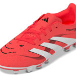 adidas Predator Club Firm Ground / Multi Ground Football Boot Lucid REd/White/Black (Kids) - Image 2