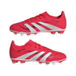 adidas Predator Club Firm Ground / Multi Ground Football Boot Lucid REd/White/Black (Kids) - Image 3