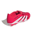 adidas Predator League Fold-Over Tongue Firm Football Boots Lucid Red/White/Black (Kids) - Image 6