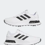 adidas S2G 24 Spiked Golf Shoe  White/Core Black/Silver Metallic (Men's) - Image 3