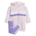 adidas Essentials Tiberio 3-Stripes Tracksuit  Pink/Purple/White (Girls) - Image 9