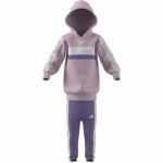 adidas Essentials Tiberio 3-Stripes Tracksuit  Pink/Purple/White (Girls) - Image 2