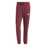 adidas Essentials Fleece 3-Stripes Tapered Cuff Joggers Maroon/White  (Men's) - Image 5