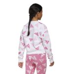 adidas Crew Sweatshirt White/Pink (Girls) - Image 4