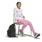 adidas Crew Sweatshirt White/Pink (Girls) - Image 3