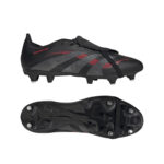 adidas Predator League Soft Ground  Football Boot Core Black / Grey Four / Lucid Red Size 13 (Adults) - Image 2