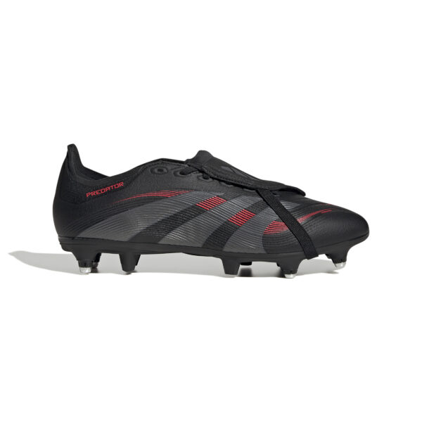 adidas Predator League Soft Ground  Football Boot Core Black / Grey Four / Lucid Red Size 13 (Adults)