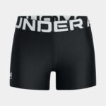 Under Armour HeatGear® Shorty Shorts Downpour Black /White (Girls) - Image 2