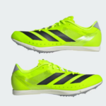 adidas Adizero Distancestar Shoe / Running Spikes Lucid Lemon / Core Black / Halo Silver (Adults) - Image 9