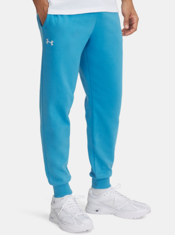 Under Armour Rival Fleece Jogger Pants Cuffed Hem Ester Blue (Men’s)