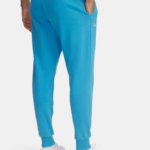 Under Armour Rival Fleece Jogger Pants Cuffed Hem Ester Blue (Men’s) - Image 3