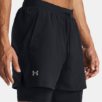 Under Armour UA Launch 5" 2-IN-1 Shorts   Black (Men's) - Image 6