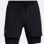 Under Armour UA Launch 5" 2-IN-1 Shorts   Black (Men's) - Image 4