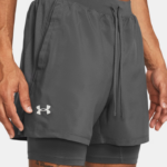 Under Armour UA Launch 5" 2-IN-1 Shorts Grey (Men's) - Image 7