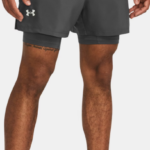 Under Armour UA Launch 5" 2-IN-1 Shorts Grey (Men's) - Image 6